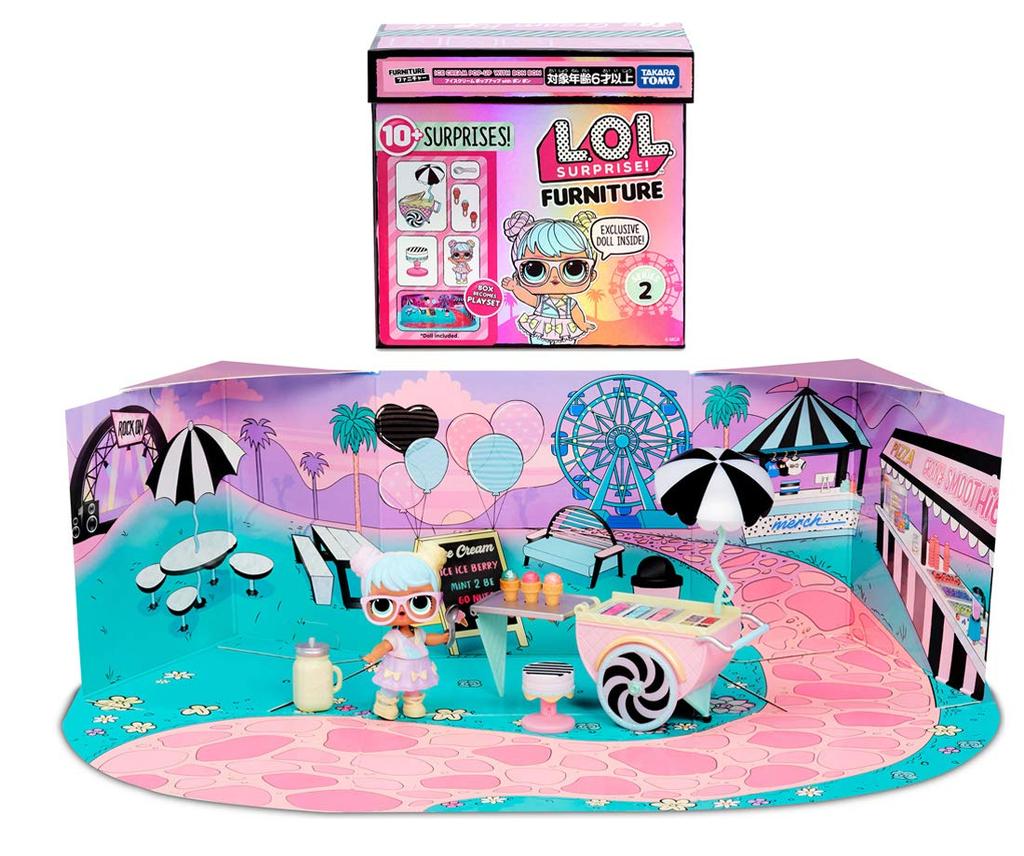 L.O.L. Surprise Furniture Series 2 Ice Cream Pop Up with Bon Bon Doll and Playset