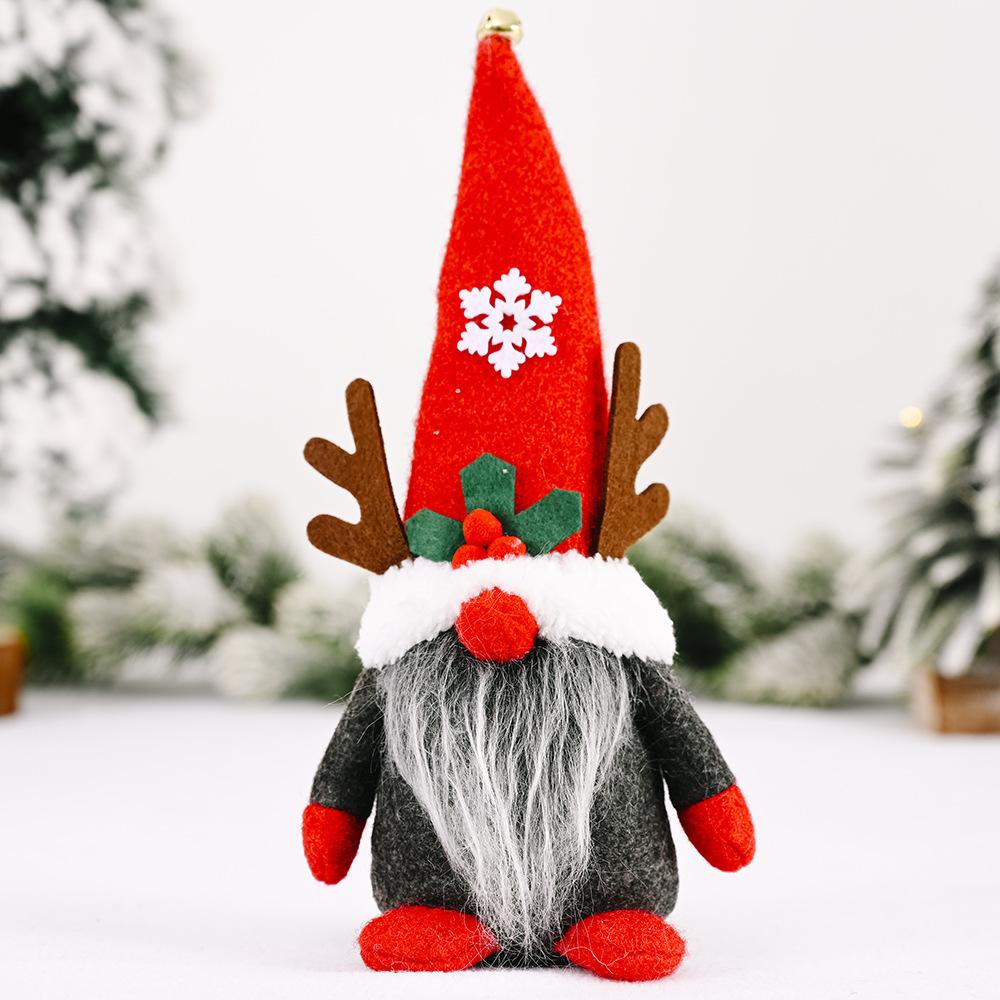 Christmas Long Legged Santa Gnome Plush Doll Ornament Xmas Elf Toys Holiday Home Party Decor Kids Gift