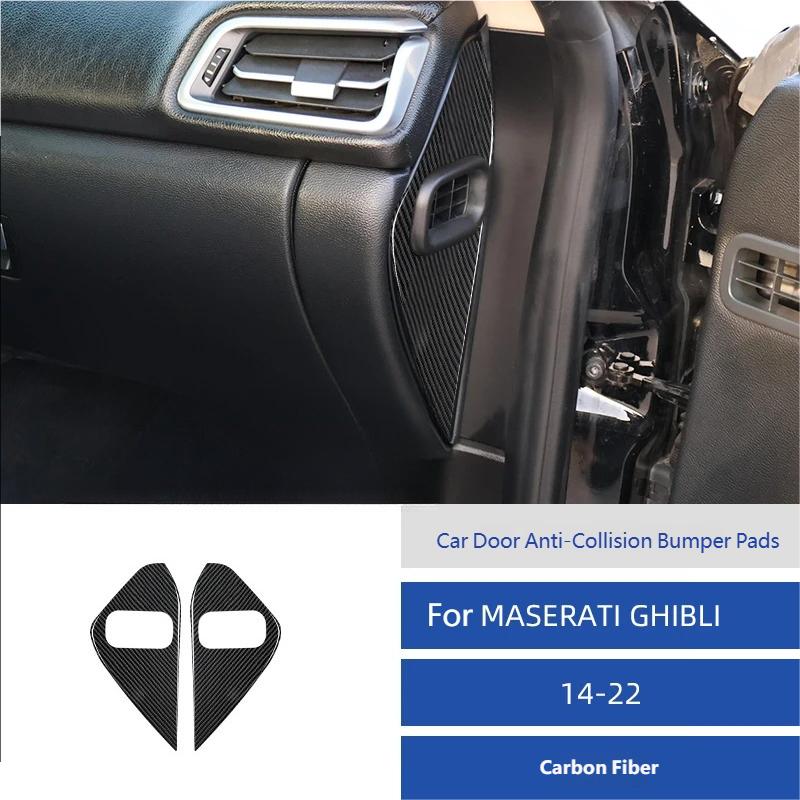 For Maserati Ghibli 2014-2022 Carbon fiber Protection door anti-collision cushion Interior decorative Accessories Stickers