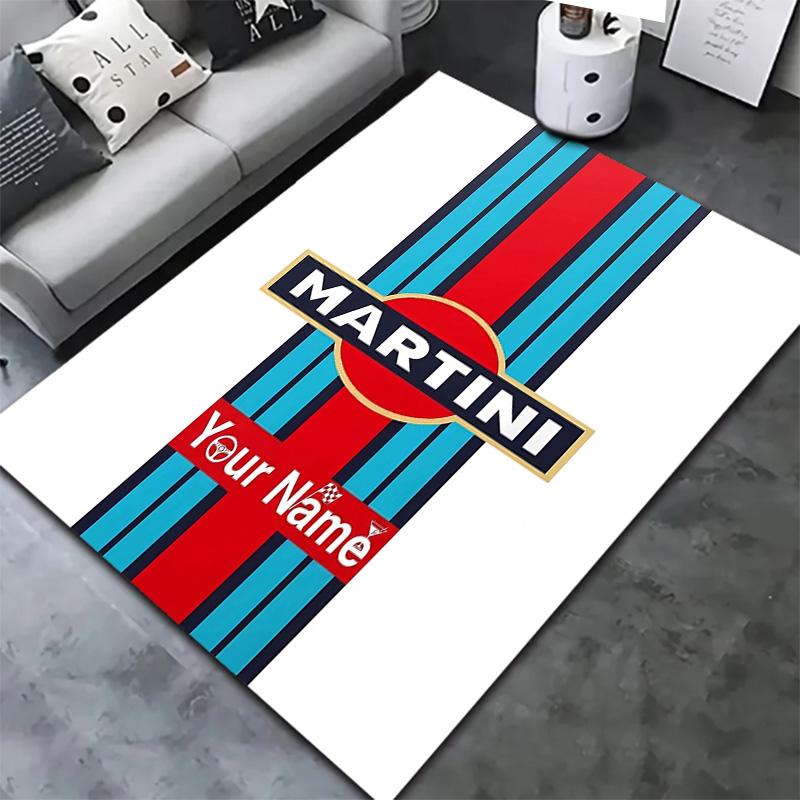 Martini Helmet Custom Name Carpet Rug For Living Room Bedroom Home Sofa Decoration Kids Play Nonslip Floor Mat
