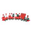 Cute Xmas Wooden Train Ornament Kindergarten Decor Tiny Snowman Xmas Train Figurine for Home Table Happy New Year Decoration