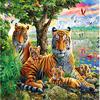 Полный 5D Diy Алмазная картина Мультфильм животных Тигры Вышивка Крестом Домашний декор Ручной подарок Подарок