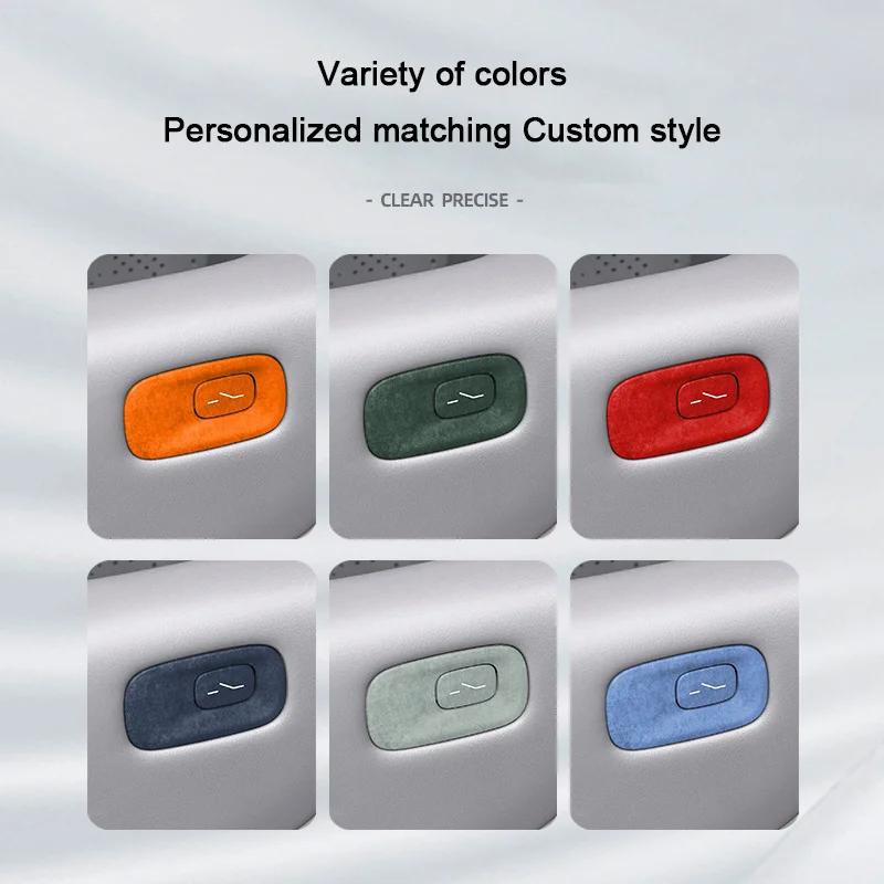 Alcantara Covering Interior Accessories For Zeekr 7X ZEEKR 001 Italian Suede Car Door Switch Button Panel Decorative Sticker