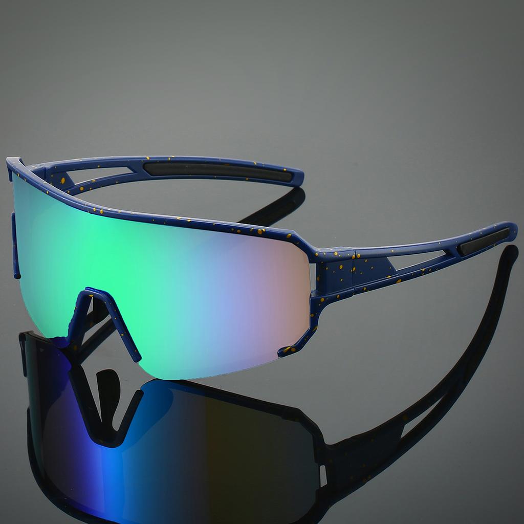 Спортивные очки оверсайз мужские  Новинка Панк Зеркальные Уличные Рыболовные Солнцезащитные очки Модные Ветрозащитные Защищающие от УФ-лучей Велосипедные Очки