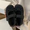 Designer Vintage Butterfly-knot Women Mary Jane Shoes Outdoor Comfort Soft Sole Internal Elevation Concise Cotton Female Shoes