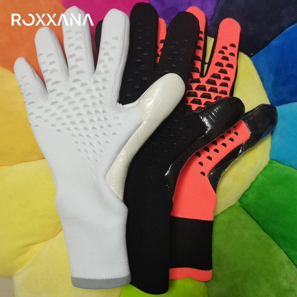 ROXXANA Goalkeeper Latex Gloves Are Non Slip, Durable, And Breathable, Providing Protection For Adult Football Training Matches.