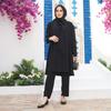 Foulard Collar Women Tunic Pants Double Suit Combine Islamic Muslim Casual Fashion Loose Summer Summer New Season Turkey