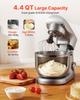 Stand Mixer, 4.2 L Electric Kitchen Mixer, 1500W Dough-Mixer, 10 + Pulse Speeds Tilt-head Food-Mixer with Stainless Steel Bowl, Dough Hook, Whisk,