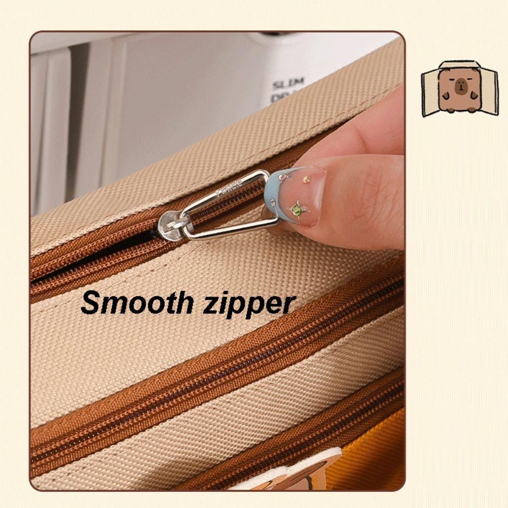 С сетчатым мешком сумка для хранения канцелярских принадлежностей пенал капибара высококачественная сумка для ручек универсальная