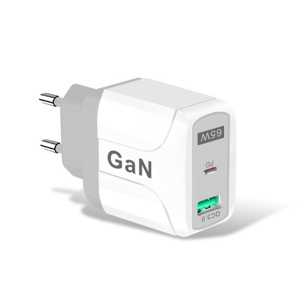 PD33W QC3.0 Многопортовое 65 Вт GaN Быстрое зарядное устройство, 9В/12В, Европейский стандарт