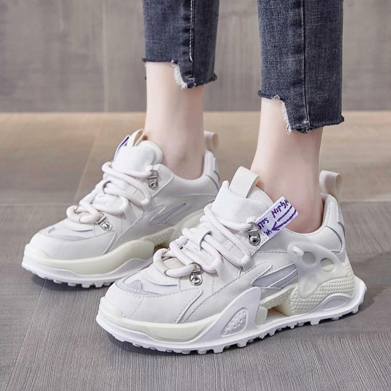 Мода Мода 2024 Спортивная женская обувь Кроссовки на шнуровке Тенденции Стильная новинка в высококачественной обуви для женщин Поступление Y2k H