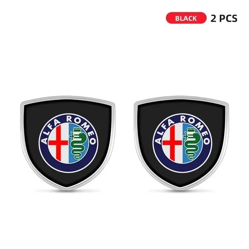 Car Sticker For Alfa Romeo 159 147 1/2pcs 3D Metal Car Styling Shield Emblem Badge Stickers For Alfa Romeo Giulia Giulietta 156 zj1