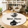 Sleep Token Personalized Round Rug Support Custom Name, Soft Home Decor Mat