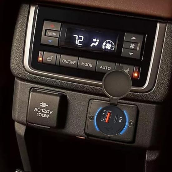 Автомобильное зарядное устройство 48 Вт с двумя портами PD Настенное USB-зарядное устройство