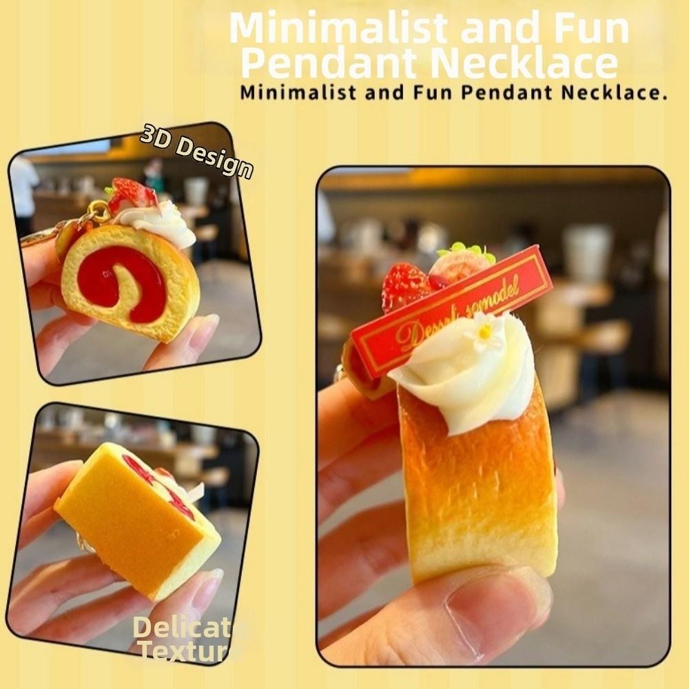 Simulation Fruit Simulation Fruit Keychain PU Cake Model Bag Keychain Party Gift