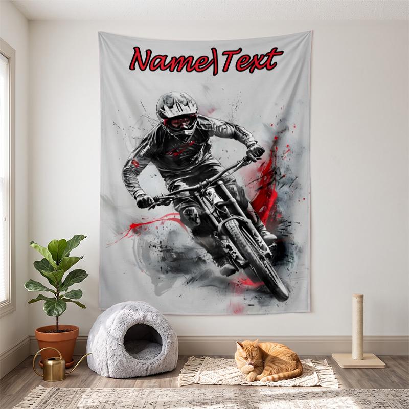 cross country rider (1) Customizable name decorative wall tapestry ideal choice for wall decor in bedrooms living rooms dorms and home