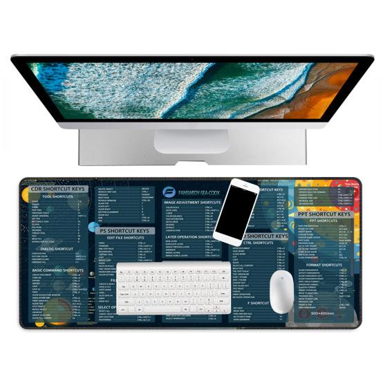 40x90 см большой компьютерный коврик для мыши портативный водонепроницаемый офисный Power Point Excel Word сочетания клавиш настольный коврик нескользящий настольный коврик для мыши аксессуары для ПК