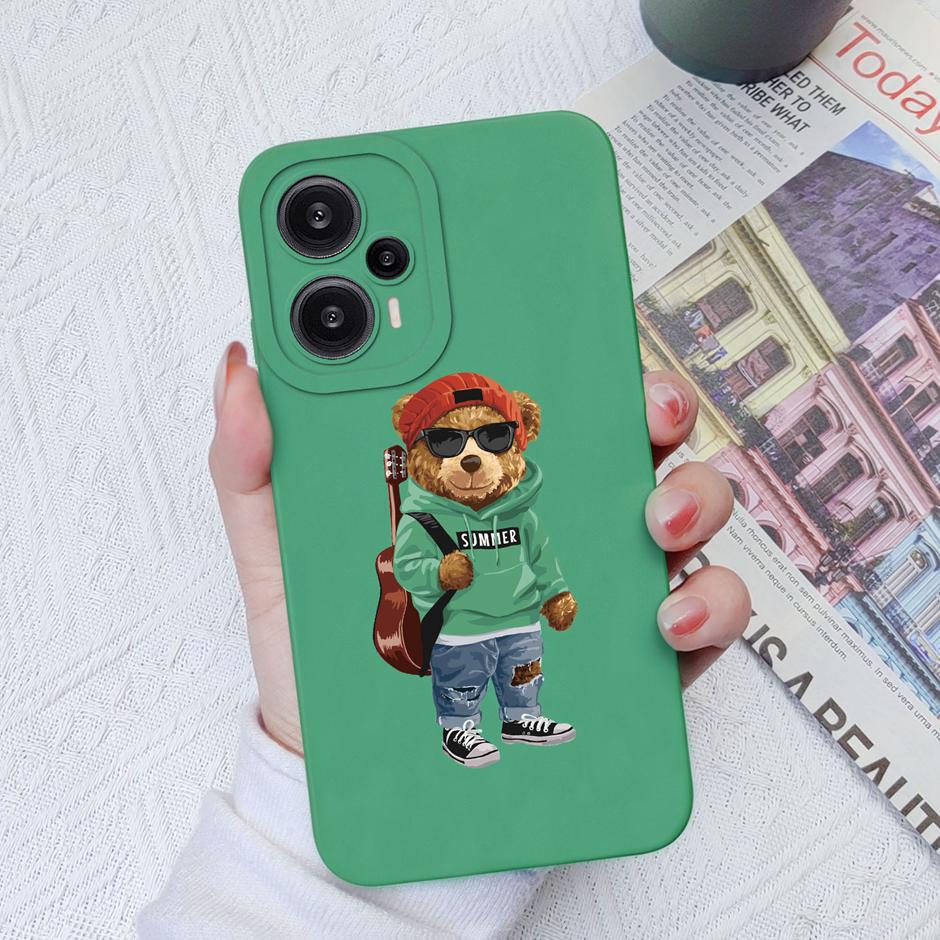 Case For Redmi Note 12 Turbo Poco F5 5G Lovely Dinosaur Silicone Pattern Phone Cover For Note12 Turbo PocoF5 Hot Grateful Funda