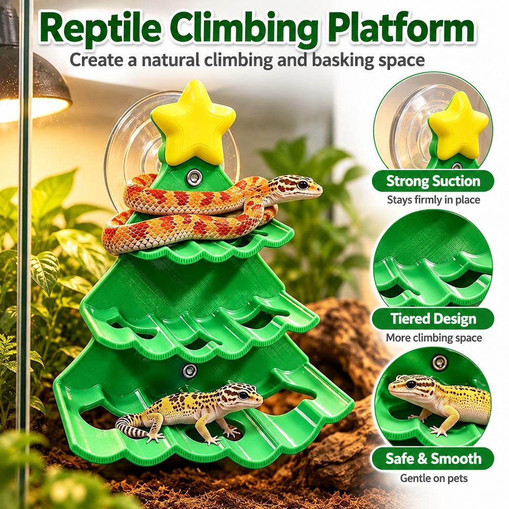 Detachable Feeding Bowl Reptile Climbing Platform Plastic Terrary Platform Terrarium Decor