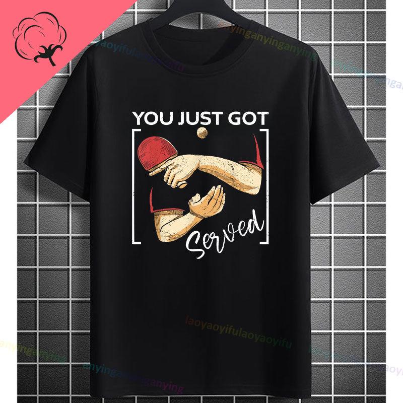 Funny Table Tennis Graphic Tshirt With Pingpong Boys Desgin Casual Sports Pure Cotton Short Sleeve Tshirt Outdoor Clothing