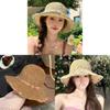 Vegetable Fiber Floppy Hat With Large Brim And Handmade Craft For Outdoor Sun Protection And Picnic
