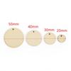 Natural Round Shape Slice Laser Cut Wood DIY Craft Wooden Ornament Wood Piece Hanging Pendant