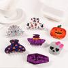 Spider Halloween Hair Claw PVC Skeleton Shark Clip Creative Pumpkin Themed Gripper  Party