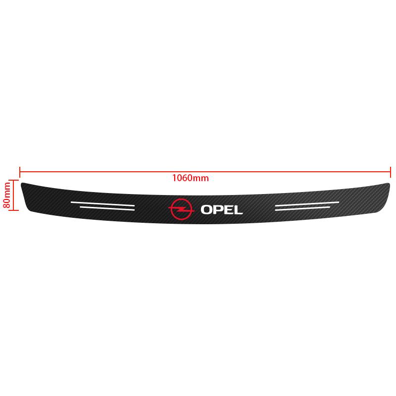 AAIV1 1Pcs Carbon Fiber Auto Protective Rear Trunk Bumper Guard 3D Stickers For Opel Insignia Astra Antara Meriva Zafira H G Corsa