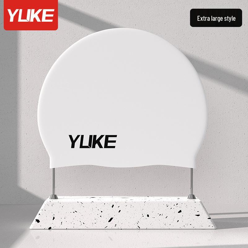 Очень большая водонепроницаемая силиконовая шапочка для плавания для длинных волос - Удобная, с защитой ушей, профессиональный противоскользящий дизайн для взрослых