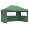 VidaXL Tente de réception pliable escamotable 3 parois latérales vert, tente, tente à auvent, auvent de gazebo 4004968