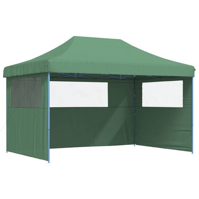 VidaXL Tente de réception pliable escamotable 3 parois latérales vert, tente, tente à auvent, auvent de gazebo 4004968