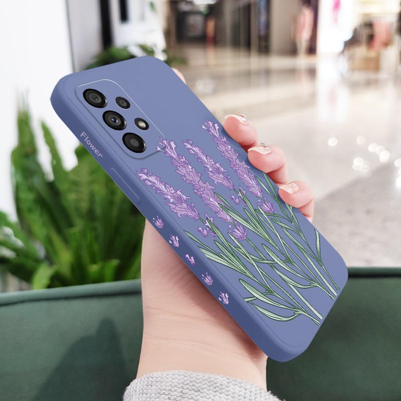 Элегантный чехол лавандового цвета для Samsung Galaxy A73 A53 A33 A23 A13 A03 A72 A52 A52S A32 A22 A12 A71 A51 A31 A21S 4G 5G