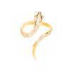 Shiny Zircon Snake Rings For Women Punk Gold Color Animal Snake Adjustable Rings Exaggerated Wedding Jewelry