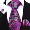 Waist Flower Men'S Tie Pocket Towel Cuff Three-Piece Set