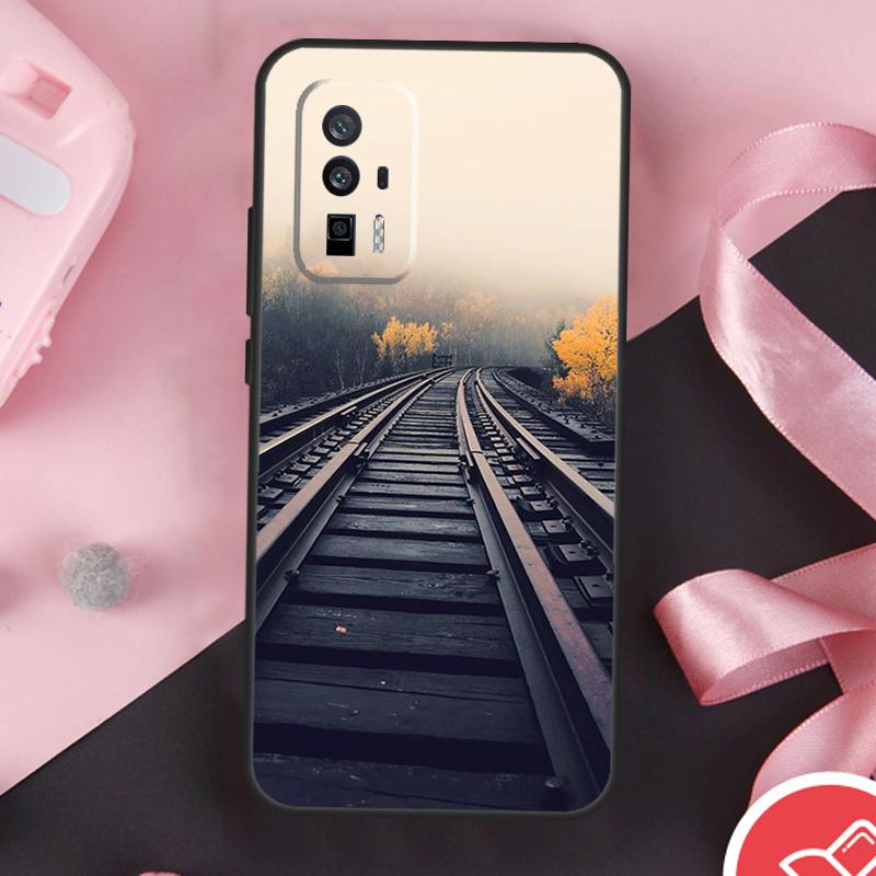 Train Rail Sunlight Case For POCO F6 X6 X3 X5 M6 Pro F3 F5 M5s Xiaomi 14 Ultra 13 12 Lite 11T 12T 13T Pro Cover