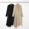 Style LAtte Women Belted A Line AsymmetricAl flAre jAcket Dress Spring Autumn