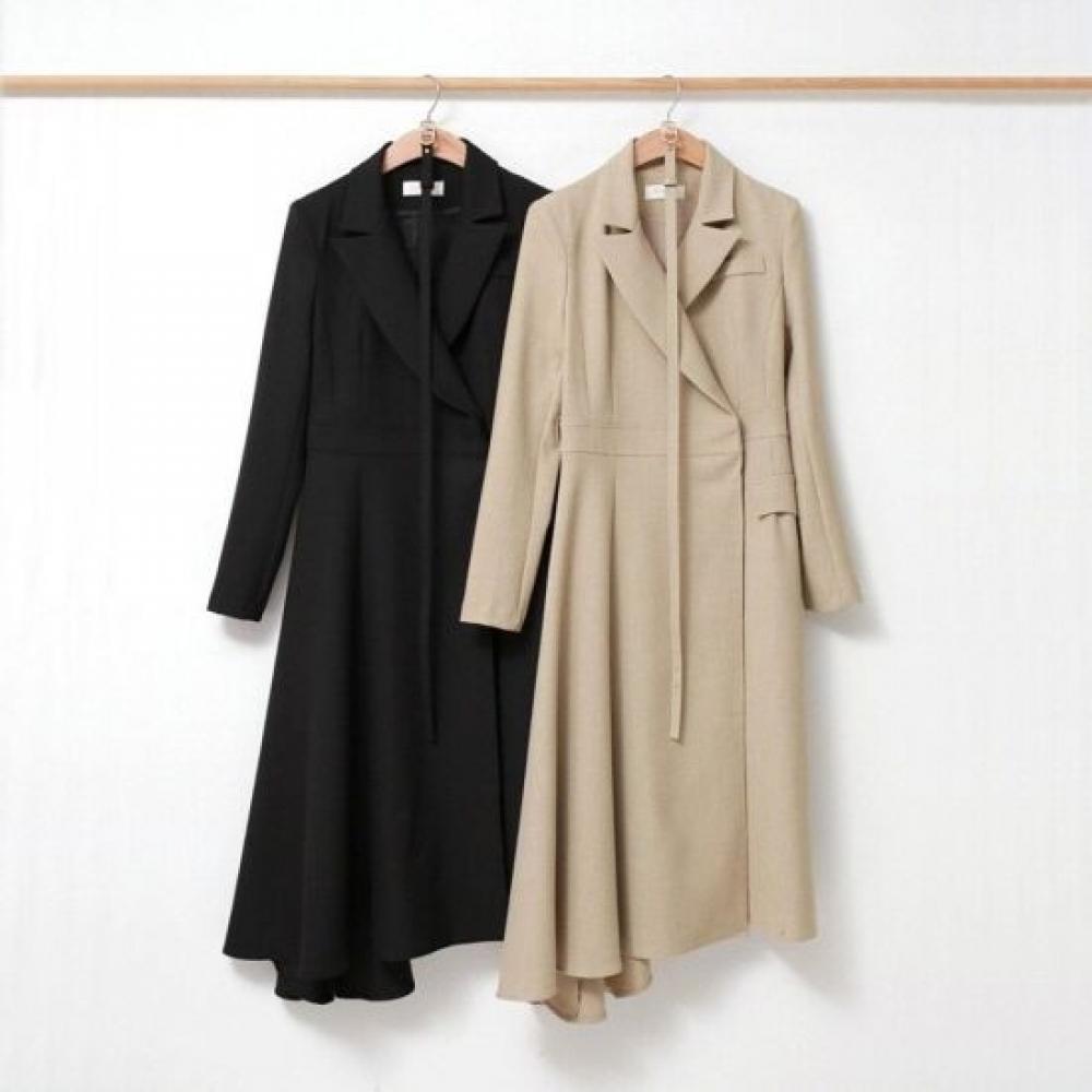 Style LAtte Women Belted A Line AsymmetricAl flAre jAcket Dress Spring Autumn
