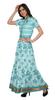 Moomaya Printed Indian Crop Top Skirt Sets Chanderi Women Ethnic Wear Plus