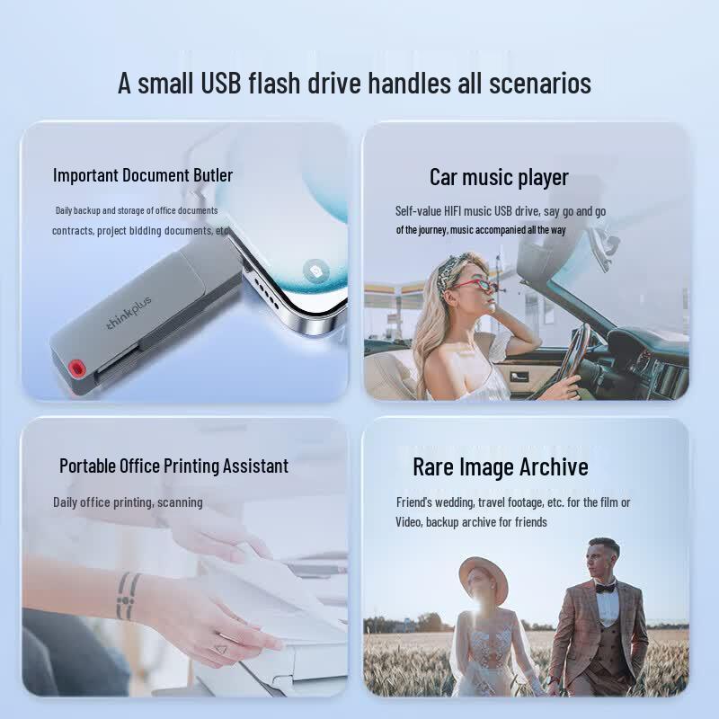 Lenovo Флеш-накопитель USB ThinkPlus TPU301 с двойным интерфейсом