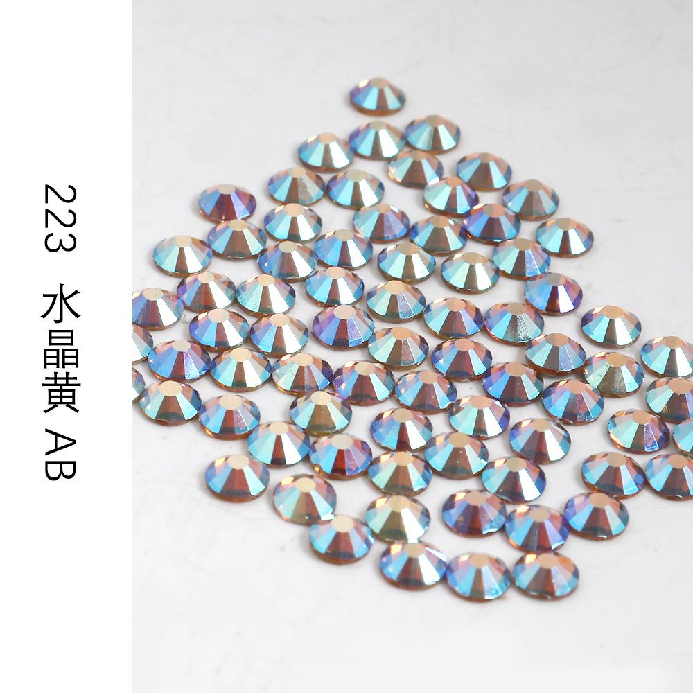 Ss3-Ss30 Разноцветные Стразы AB Стекло Плоское Дно Стразы-Бриллианты Кристалл Цветные Круглые DIY Наклейки для Маникюра Бриллиант