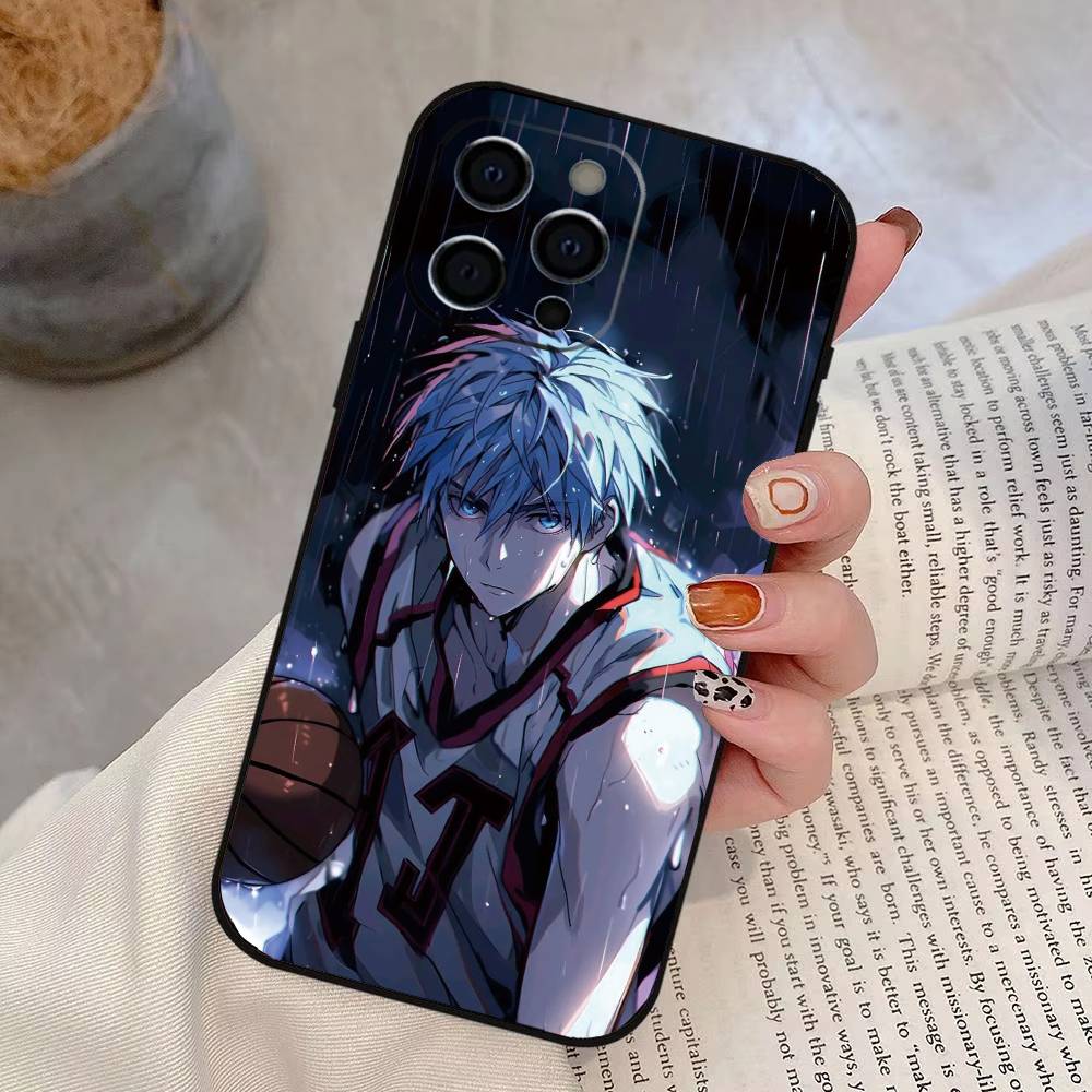 Tetsuya Kuroko Phone Case For iPhone 17,16,15,14,13,12,11 Plus,Pro Max,XS,Soft Silicone Black Cover