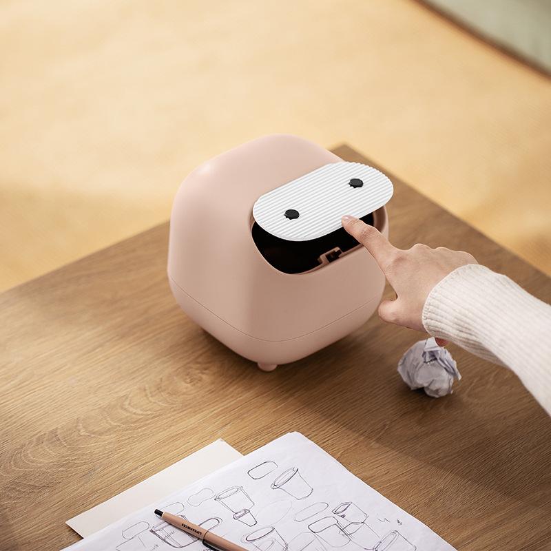 Креативное маленькое офисное мини-мусорное ведро для рабочего стола ниндзя, милая мини-коробка для хранения