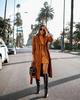 Soft Coat Handmade Leather Classy Stylish New Women's Brown Suede Trench Coat
