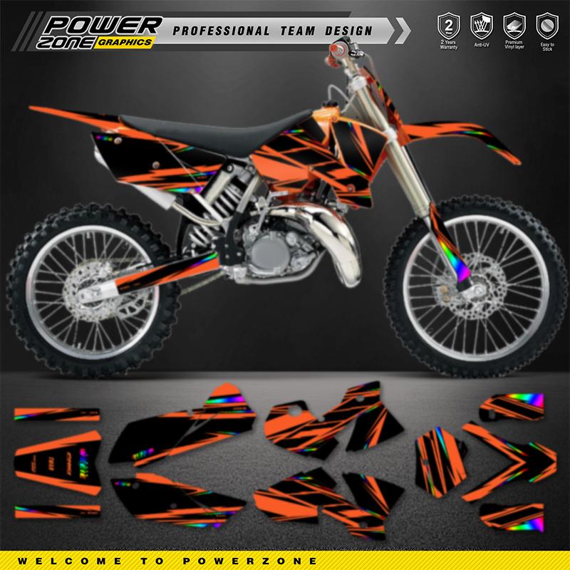PowerZone Custom Team For KTM 2003 2004 SXF 2004 EXC Motorcycle Graphics Decals For 3M Stickers Kit Stickers 012
