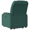 Massage Recliner with Rising Function Dark Green Fabric