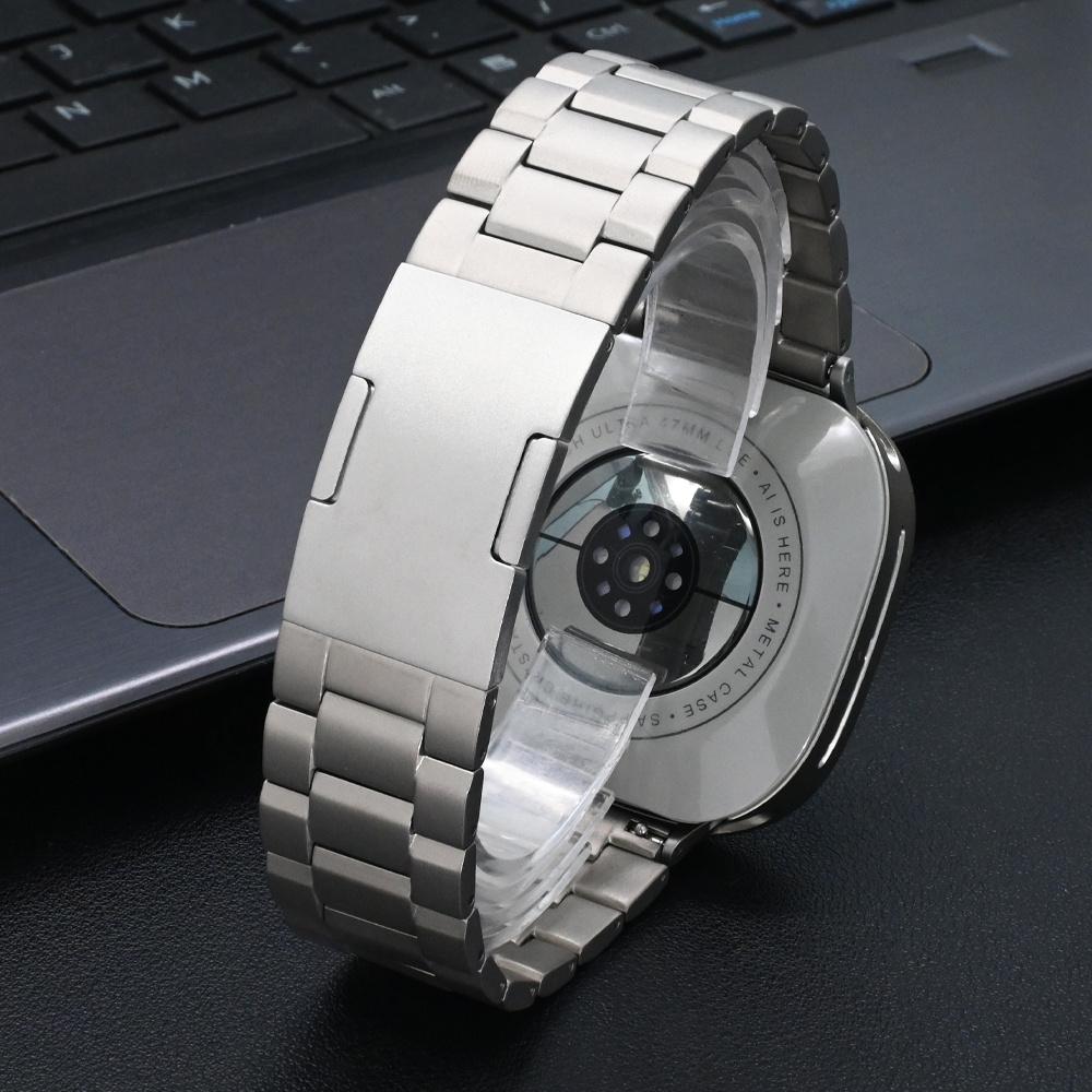 Ремешок для Samsung Galaxy Watch8 44мм/40мм/Watch8 Classic 46мм из титанового сплава, трехрядный