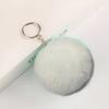 Fluffy Fur Pom Keychain Soft Faux Colorful Rabbit Fur Ball Car Keyring Pompom Key Chains Key Holder Women Bag Pendant