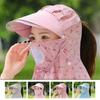 Floral Print Sun Protection Hat UV Protection Picking Tea Hat Women Fisherman Hat  Hiking