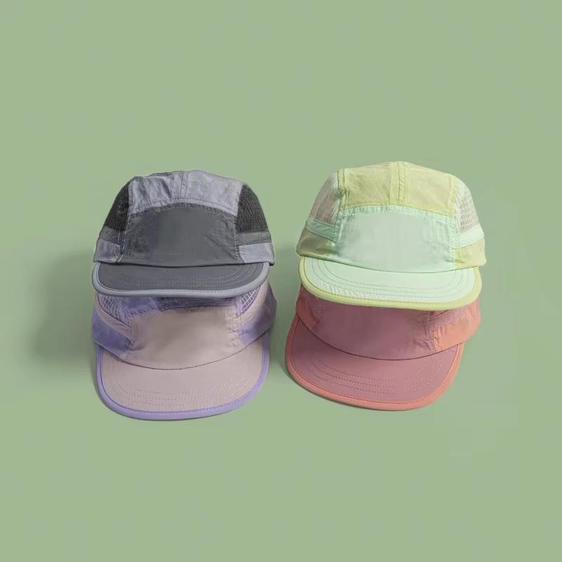 Японская бейсболка с быстрой сушкой и подбором цветов, летняя тонкая дышащая спортивная бейсболка с пятью панелями, повседневная регулируемая спортивная шляпа