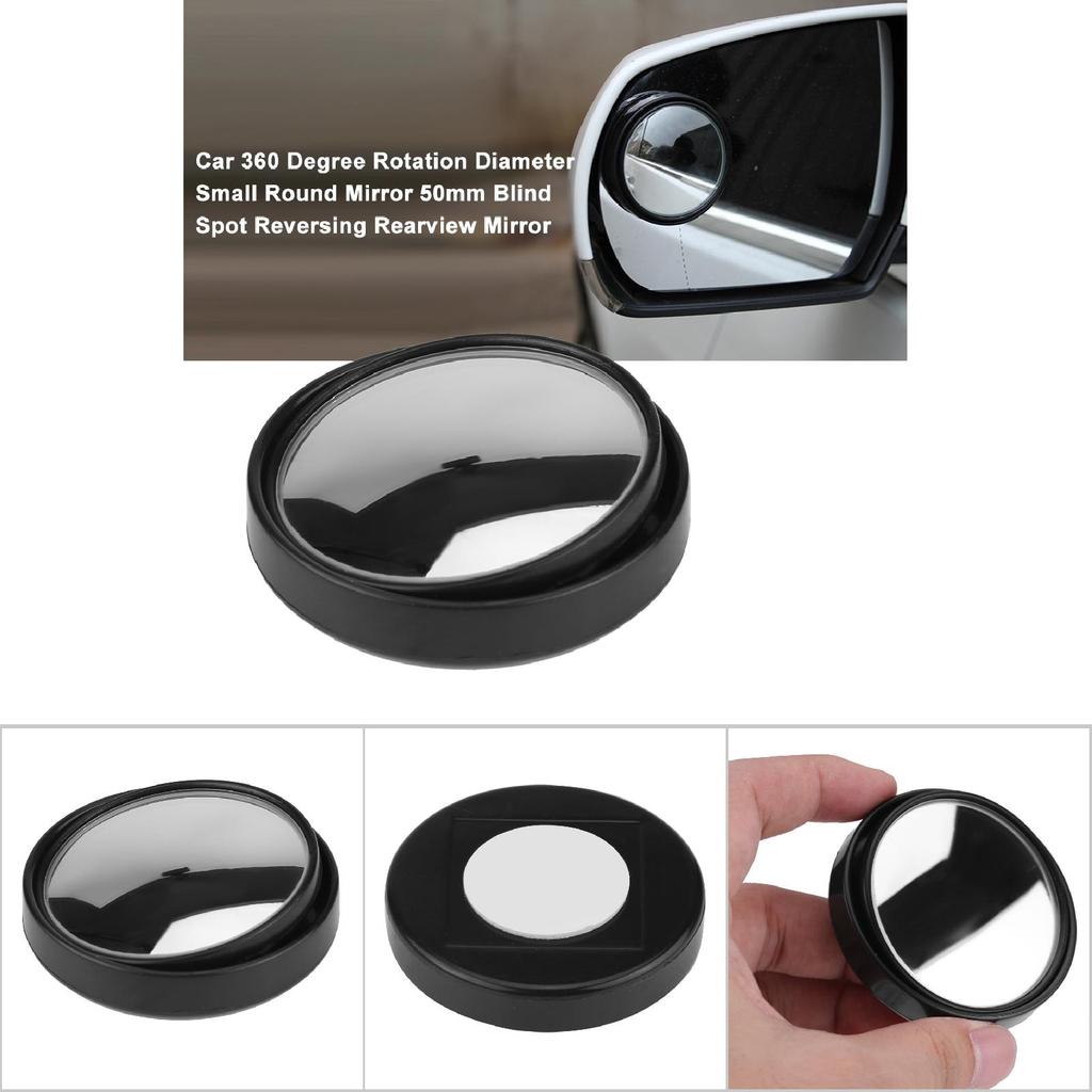 Car 360 Degree Rotation Diameter Small Round Mirror 50mm Blind Spot Reversing Rearview Mirror